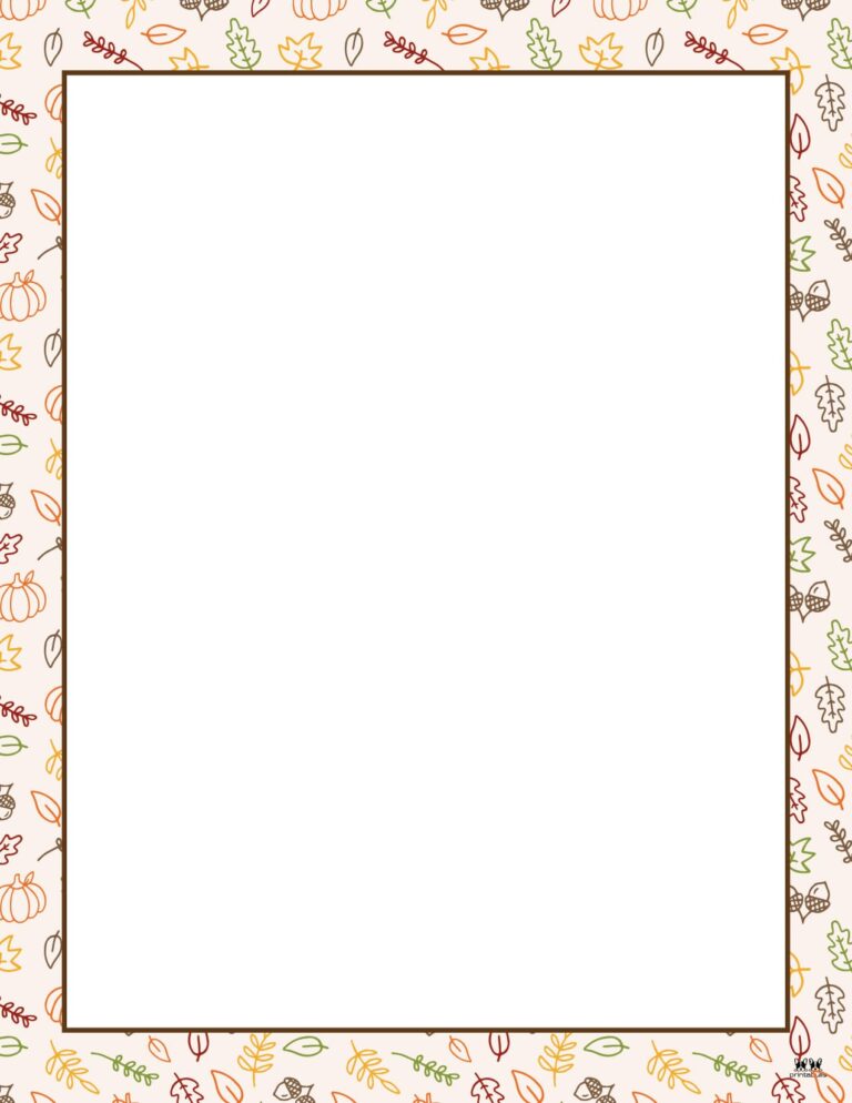 Fall Borders - 20 FREE Page Borders | Printabulls