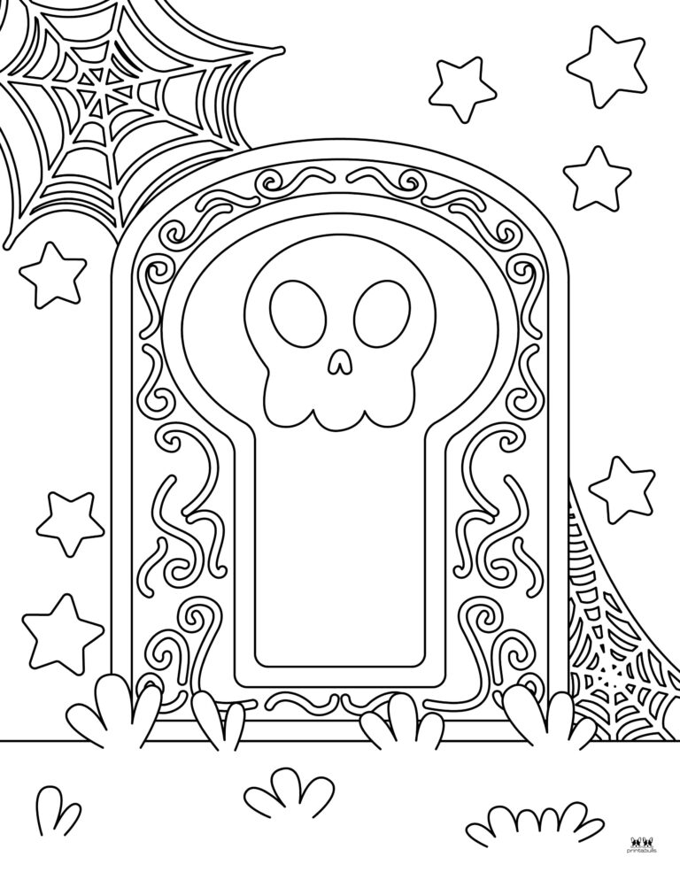 Graveyard Coloring Pages - 25 FREE Pages | Printabulls
