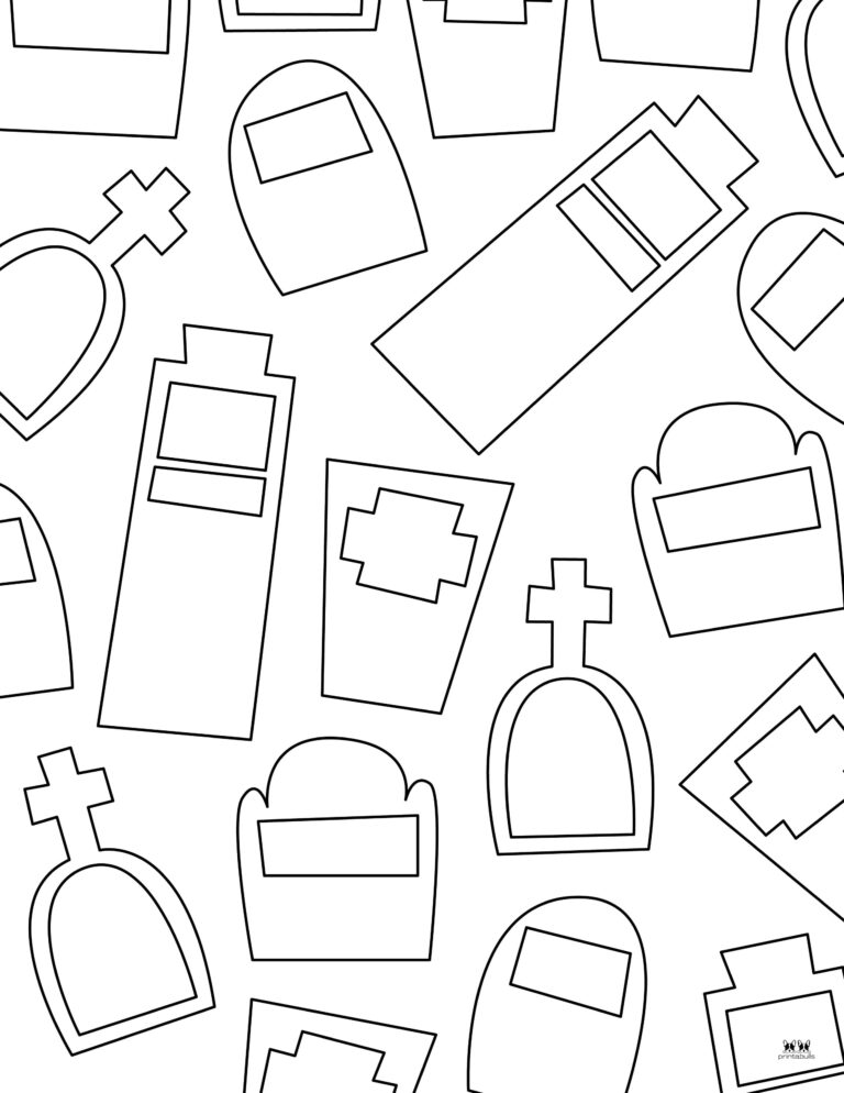 Graveyard Coloring Pages - 25 FREE Pages | Printabulls
