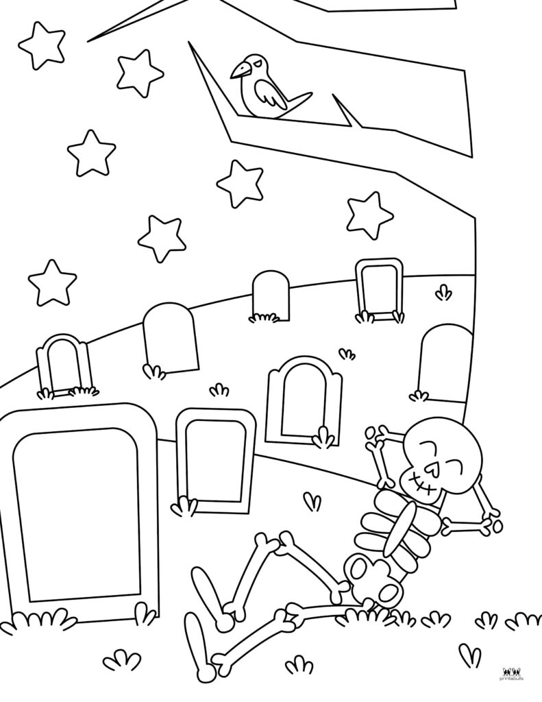 Printable-Graveyard-Coloring-Page-2