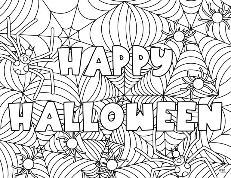 Halloween Spider Coloring Pages - 25 FREE Pages | Printabulls