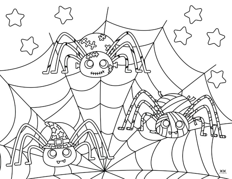 Halloween Spider Coloring Pages - 25 FREE Pages | Printabulls