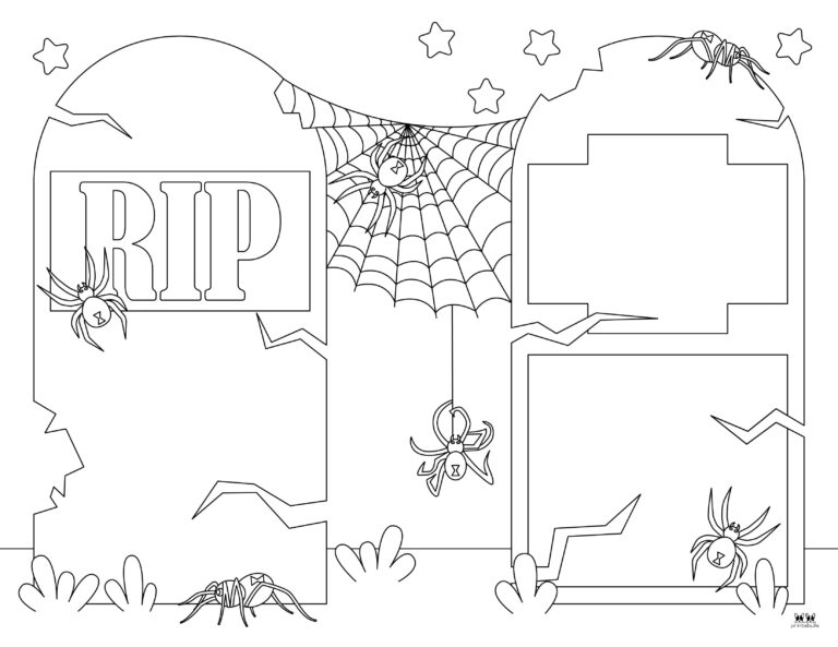 Halloween Spider Coloring Pages - 25 FREE Pages | Printabulls