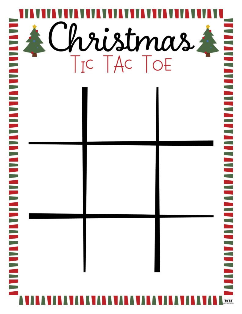 Free Printable Christmas Tic Tac Toe Game