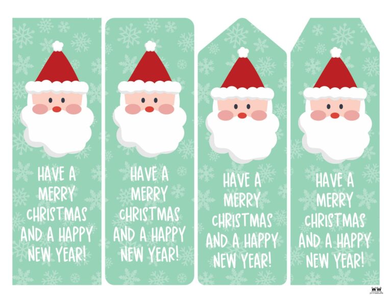 Christmas Bookmarks 25 FREE Bookmarks - Printable Christmas Bookmark Colored 10 768x594 