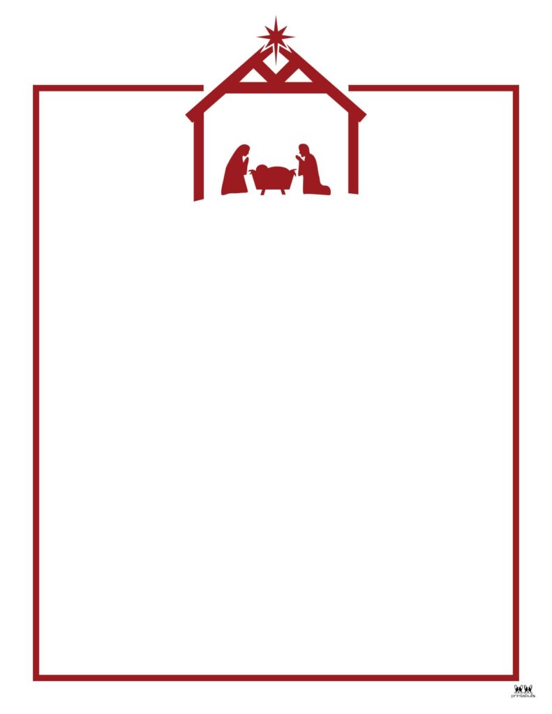 christmas nativity borders for letters