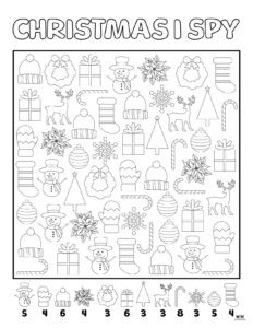 Christmas I Spy - 8 FREE Printables - PrintaBulk