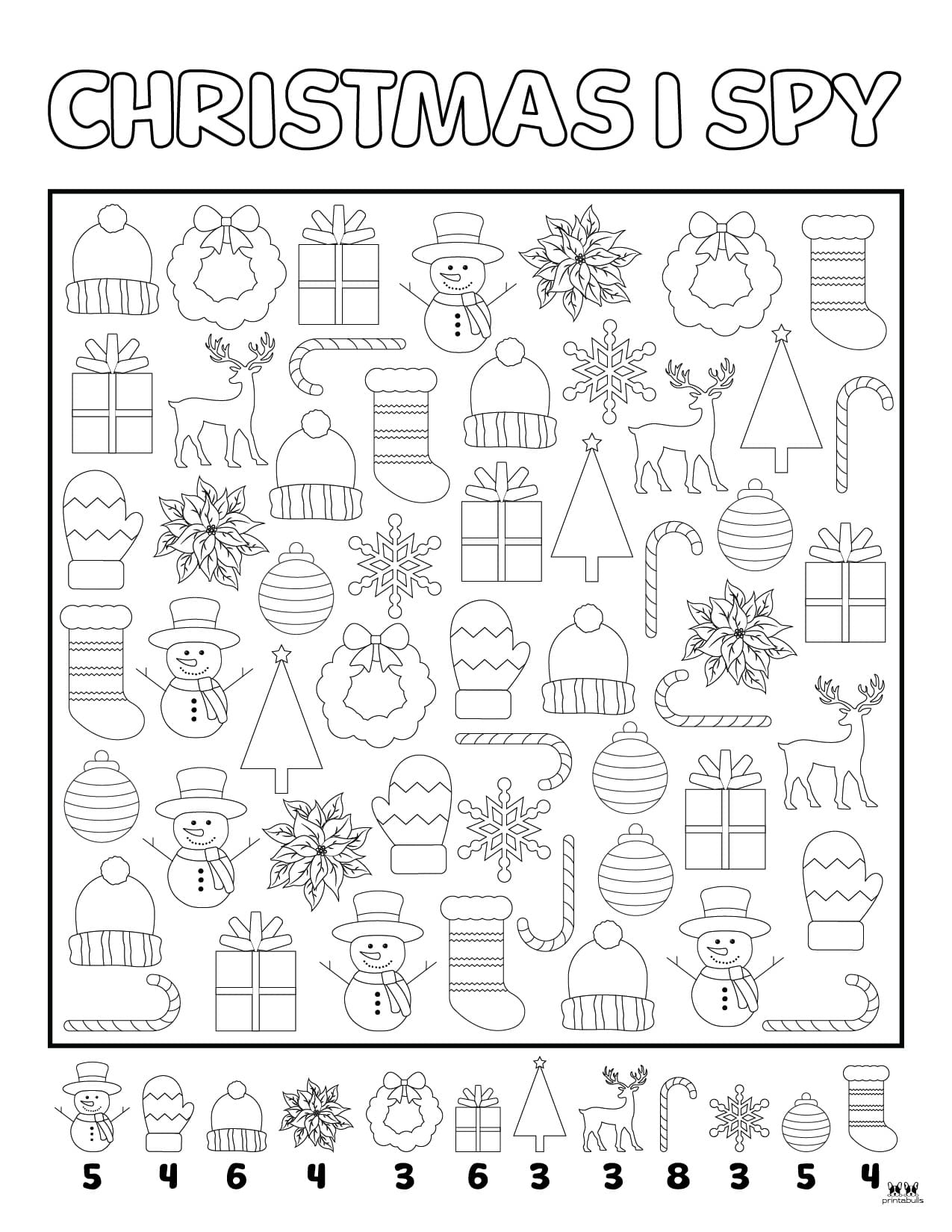 Christmas I Spy 8 FREE Printables Printabulls Christmas I Spy 8 FREE Printables Printabulls