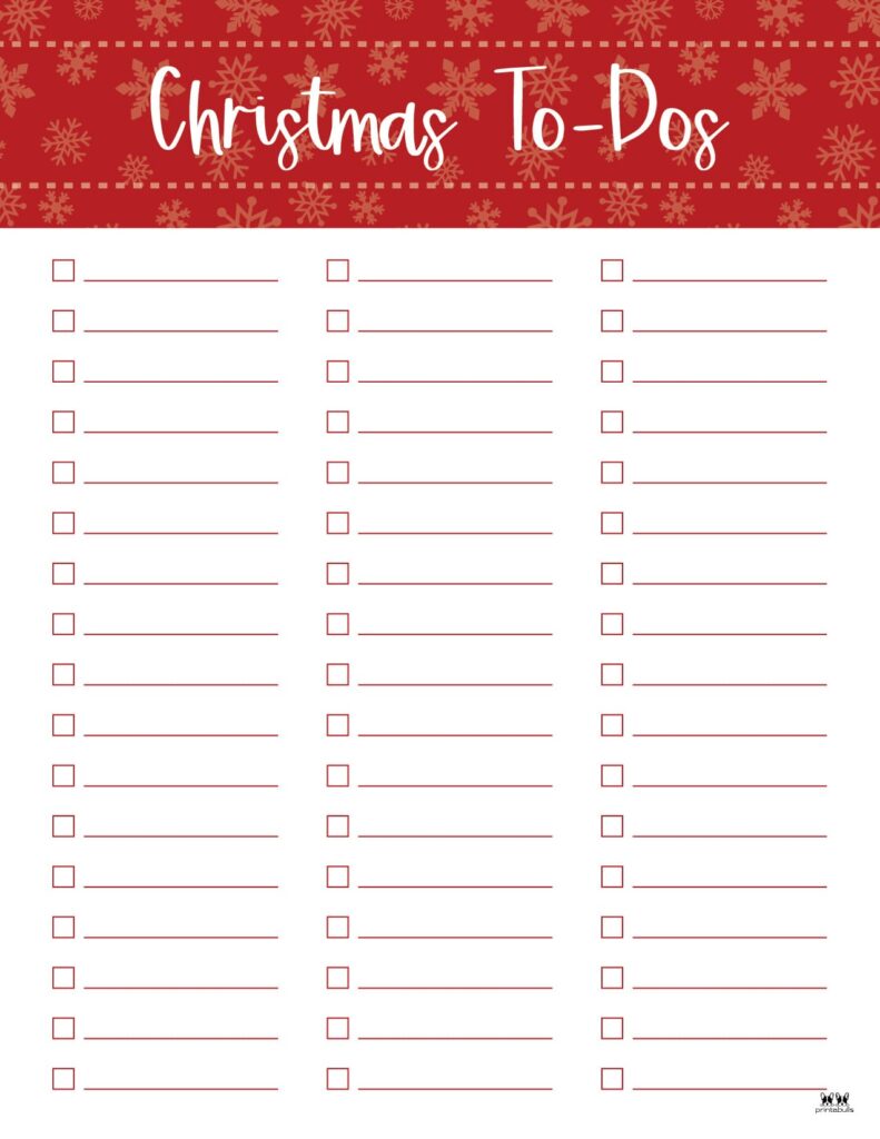 Christmas To Do Lists - 10 FREE Lists | Printabulls