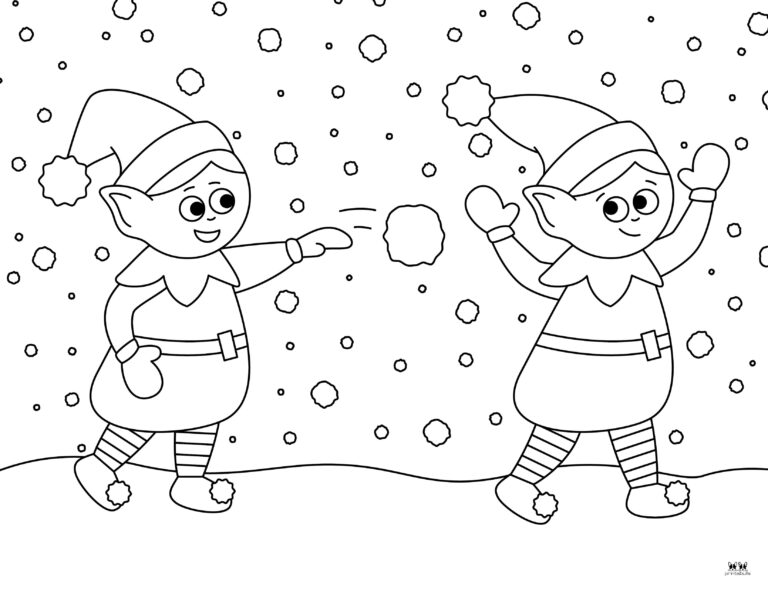 Elf Coloring Pages - 25 FREE Printable Pages | Printabulls