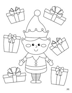 Elf Coloring Pages - 25 FREE Printable Pages | Printabulls