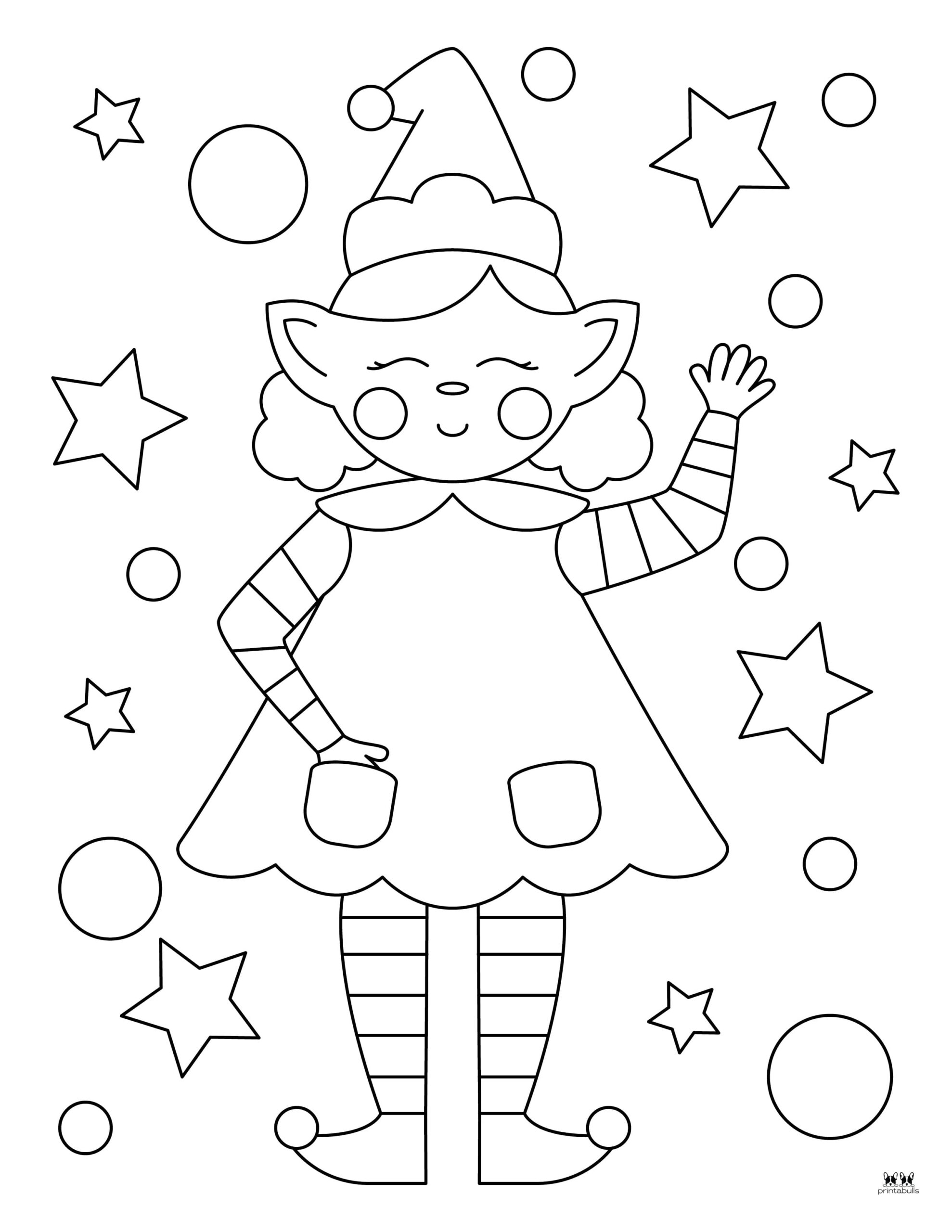 Elf Coloring Pages - 25 FREE Printable Pages | Printabulls