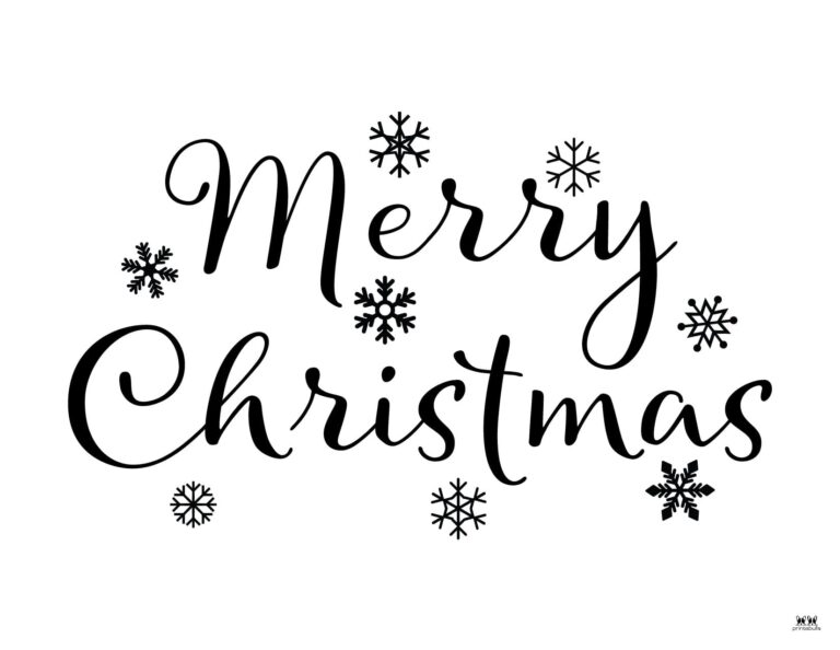 Merry Christmas Printables 25 - Printable Merry Christmas Sign 10 768x594 