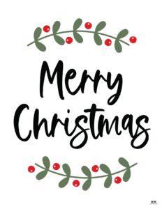 Merry Christmas Printables - 25 FREE Pages | Printabulls