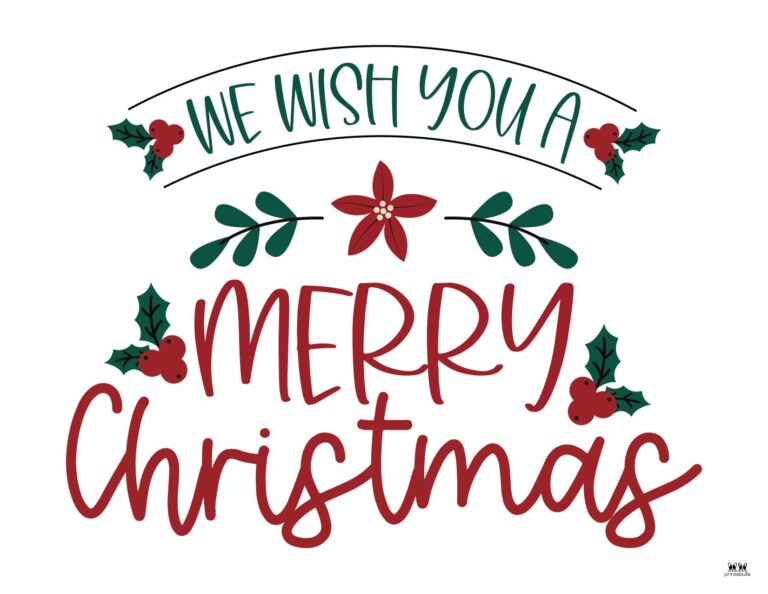 Merry Christmas Printables 25 - Printable Merry Christmas Sign 15 768x594 