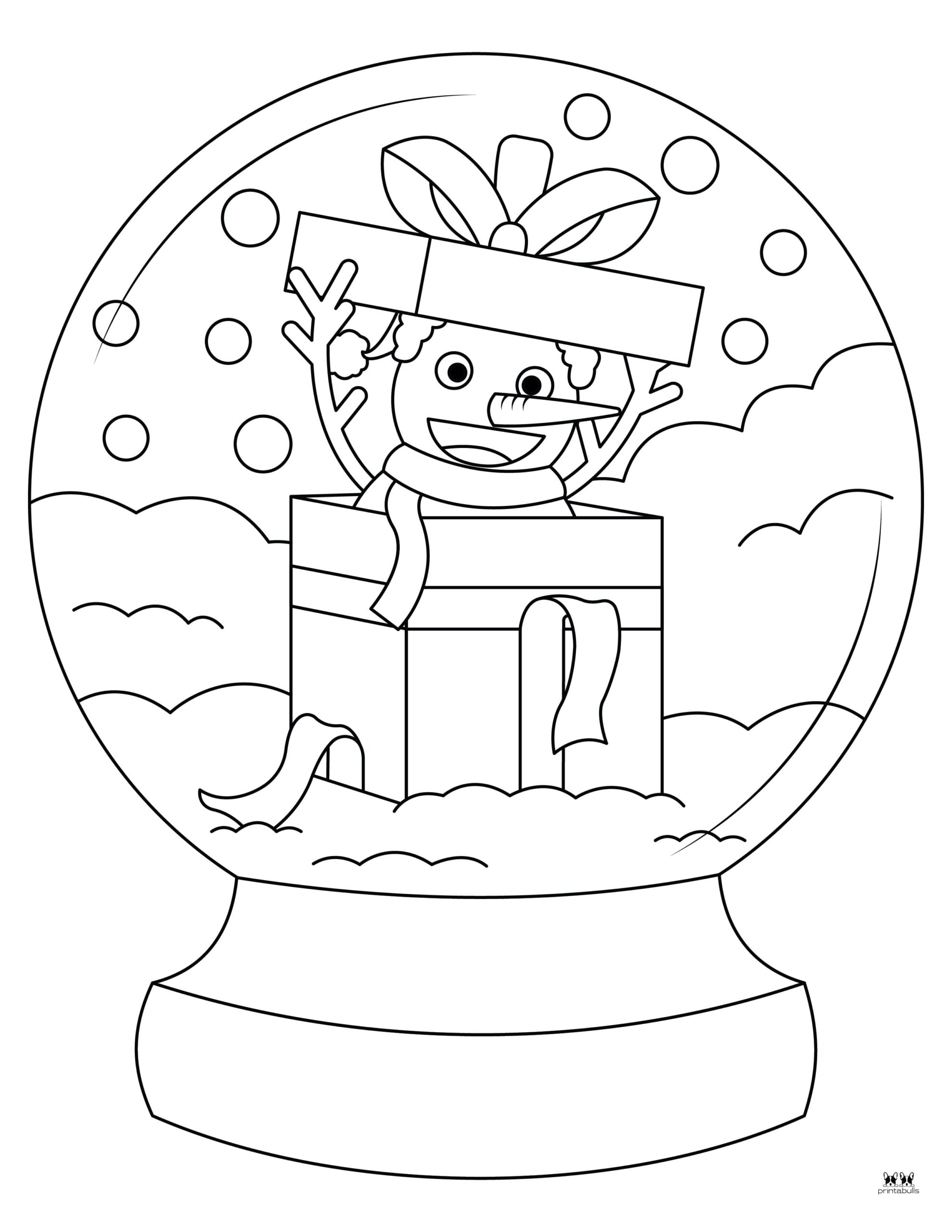 Snow Globe Coloring Pages & Templates - 25 Pages | Printabulls