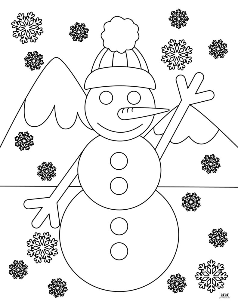 Printable-Snowman-Coloring-Page-1