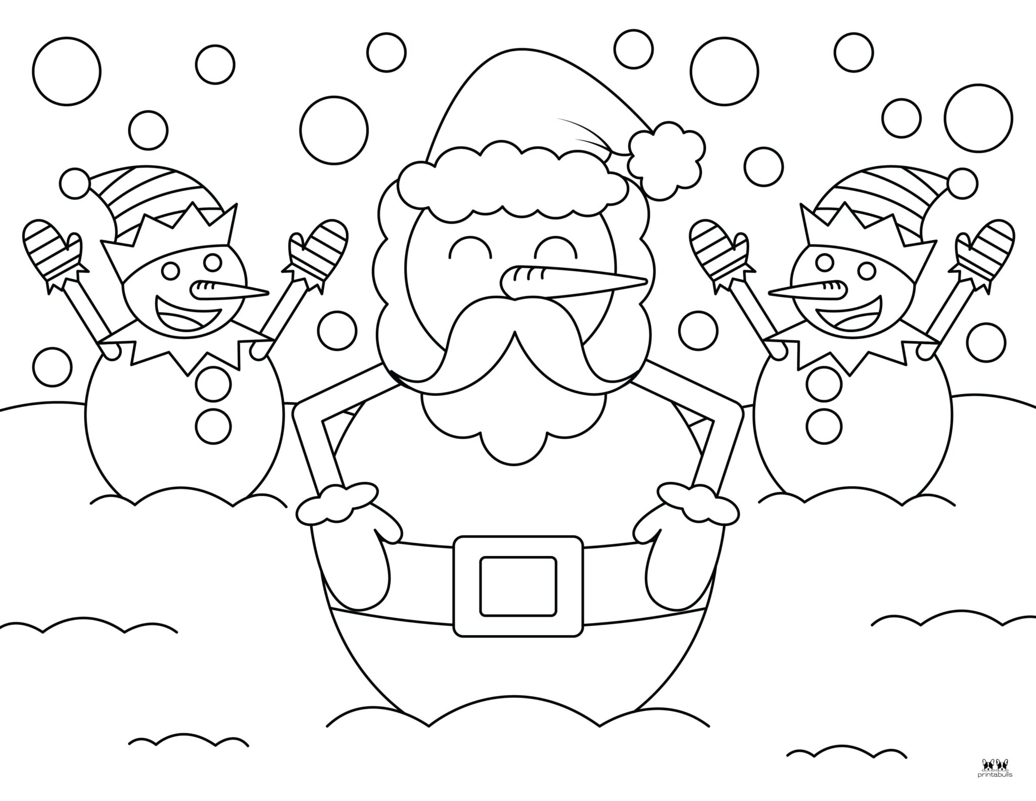Snowman Coloring Pages & Templates - 35 Pages | Printabulls Snowman Coloring Pages & Templates - 35 Pages | Printabulls