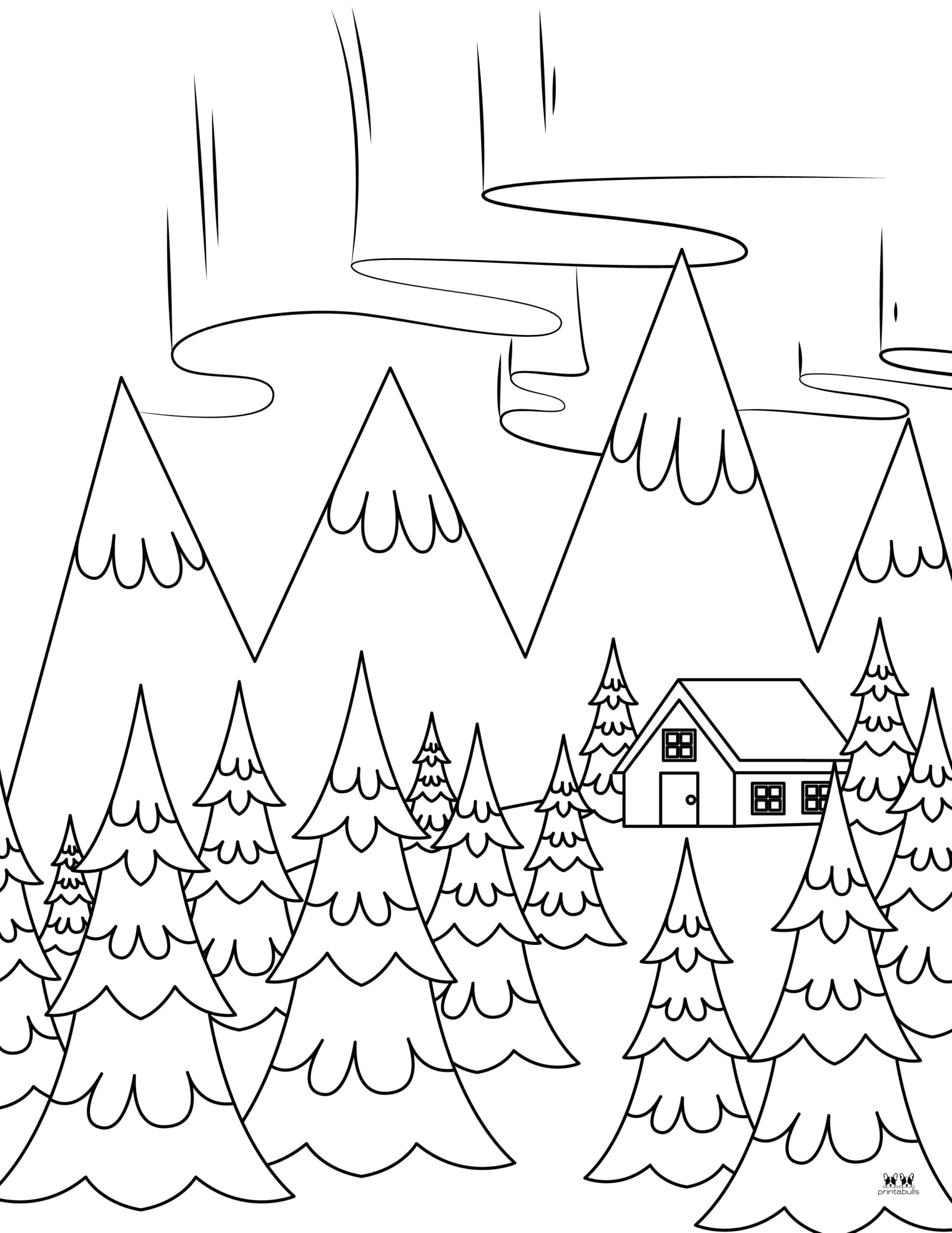 Winter Coloring Pages - 50 FREE Pages | Printabulls