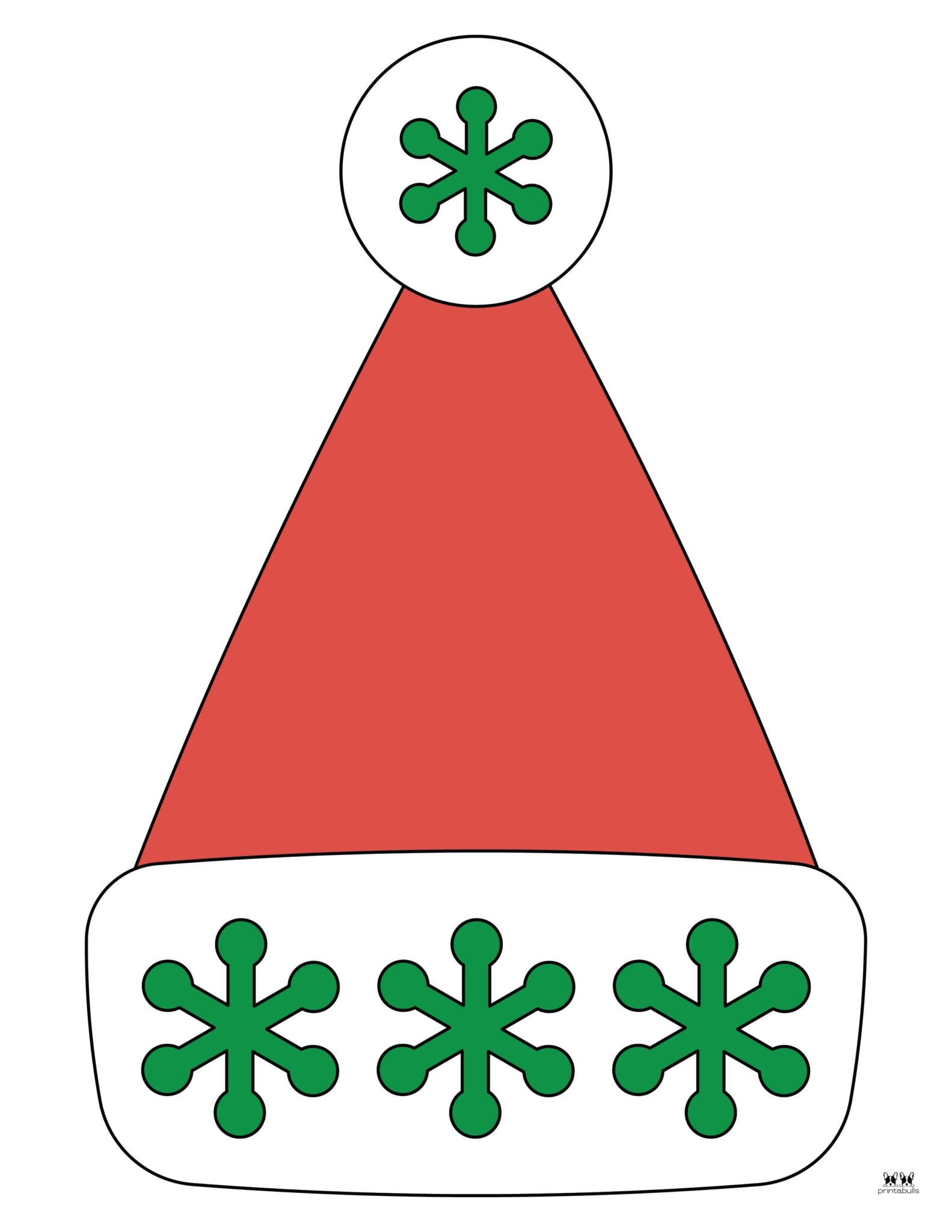 Santa Hat Templates amp Coloring - Printable Santa Hat Template 14 1583x2048 