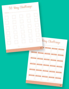 30 Day Challenge Printables | Printabulls