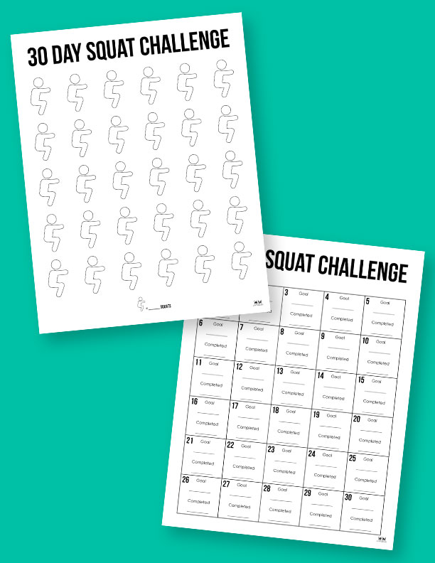 30 Day Challenge Printables Printabulls