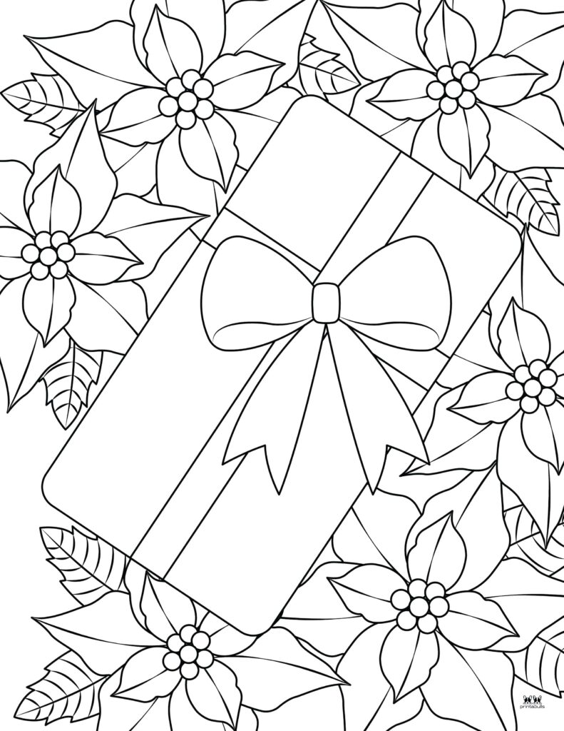 Printable-Poinsettia-Coloring-Page-1