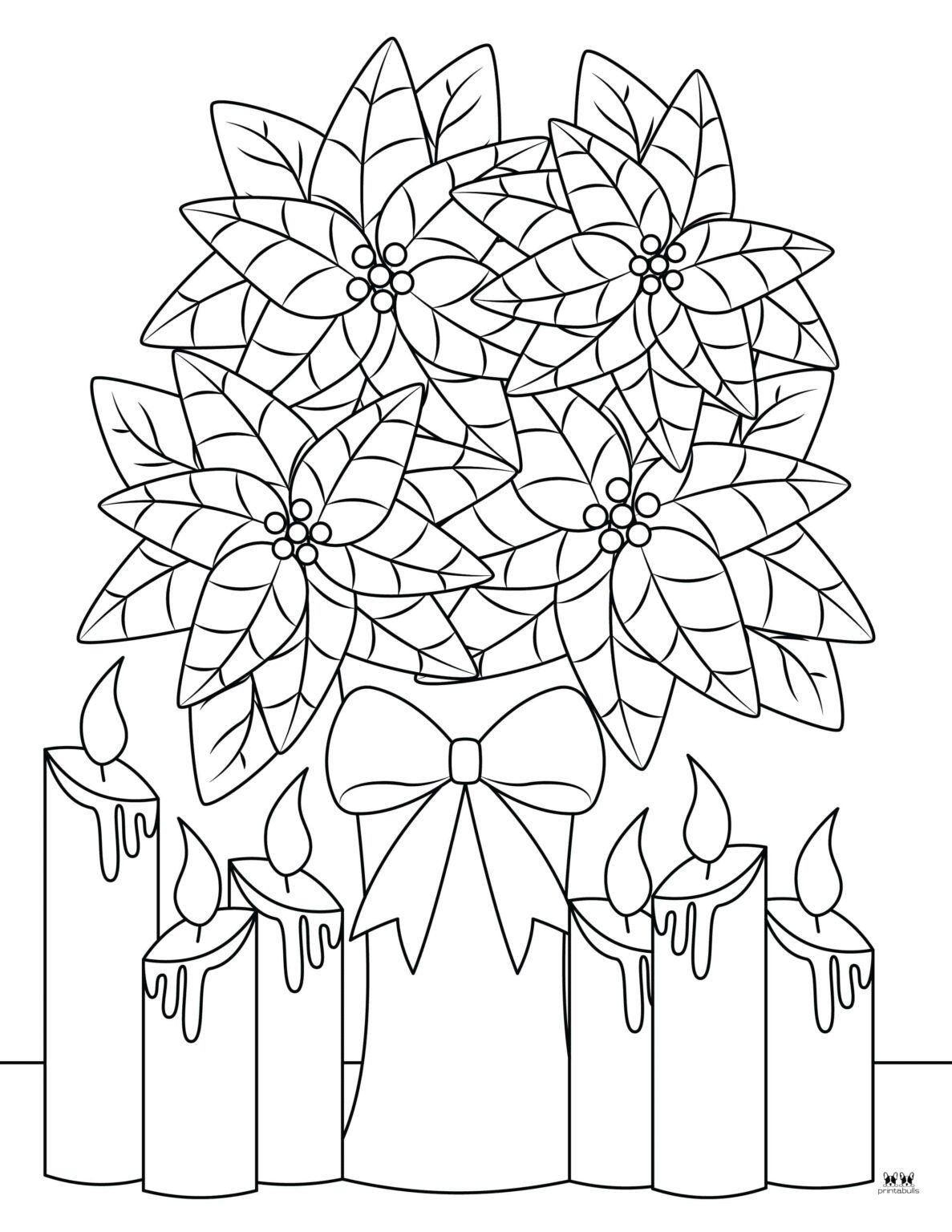 Poinsettia Coloring Pages amp Templates - Printable Poinsettia Coloring Page 2 1187x1536 
