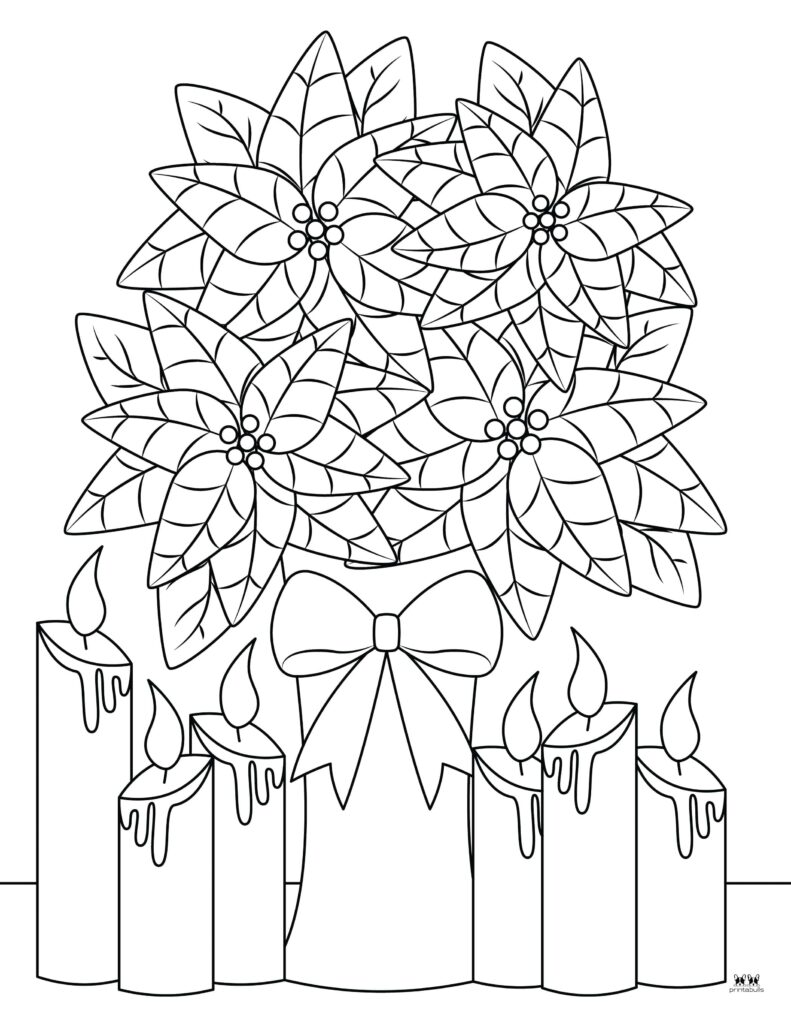 Printable-Poinsettia-Coloring-Page-2