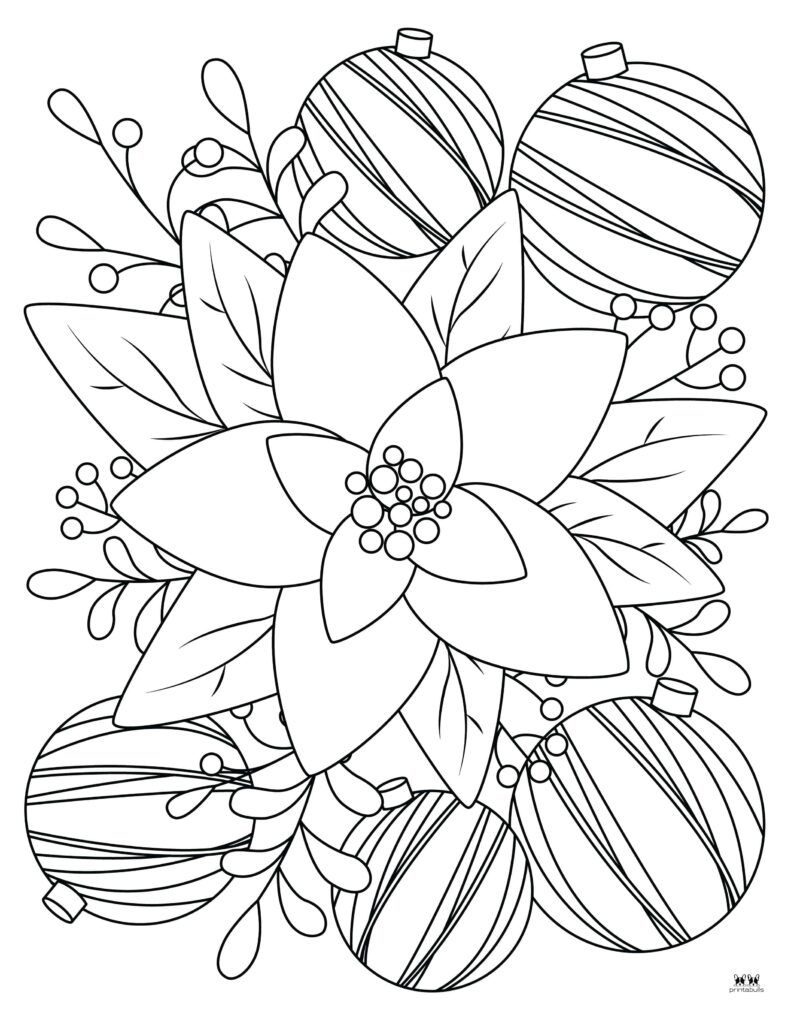 Printable-Poinsettia-Coloring-Page-3