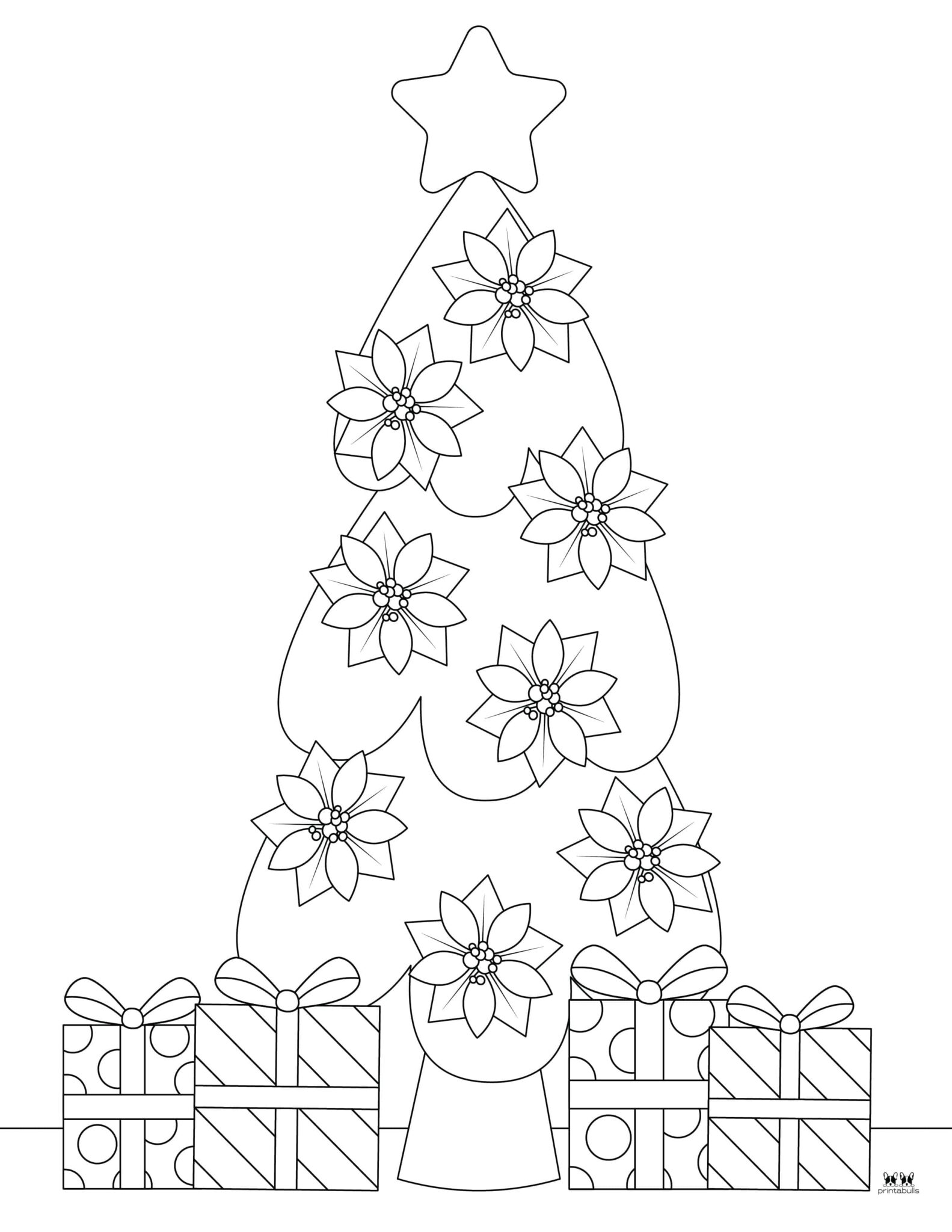 Poinsettia Coloring Pages &amp; Templates - FREE | Printabulls