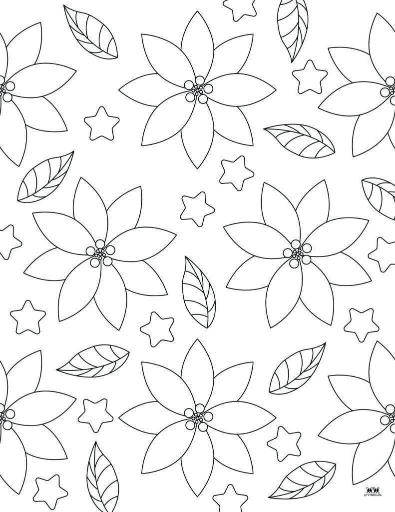 Printable-Poinsettia-Coloring-Page-8
