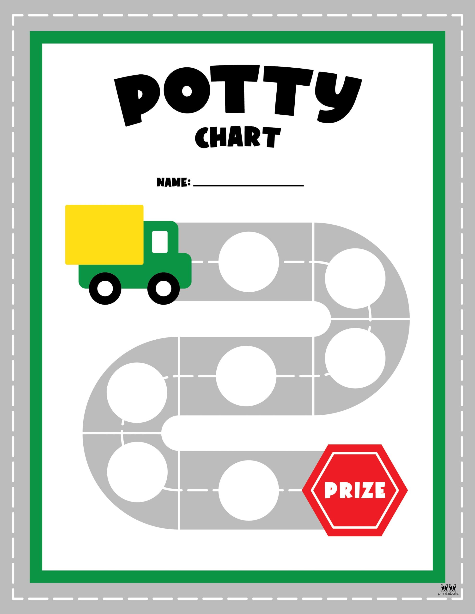 Printable Potty Training Charts 20 Pages Printabulls