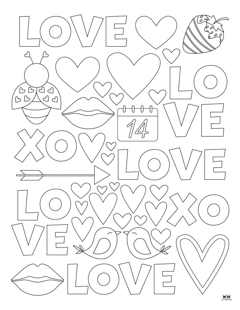 You Make My Heart Happy Valentine's Day Printable Coloring Page