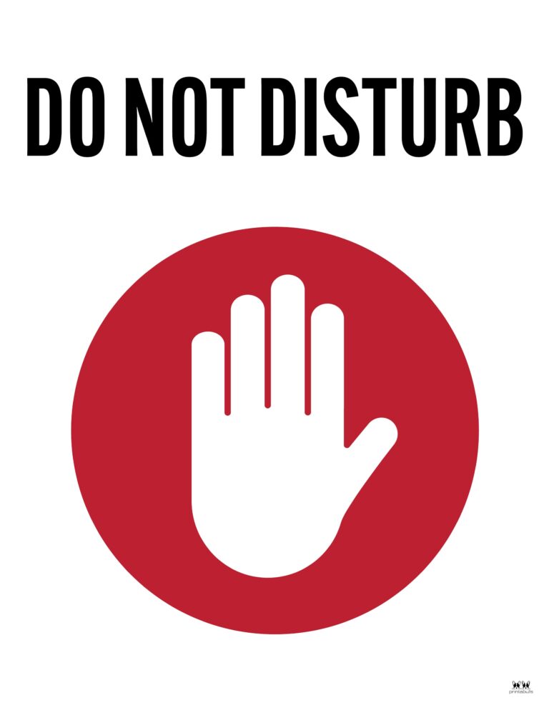 Do Not Disturb Signs - 25 FREE Printables | Printabulls
