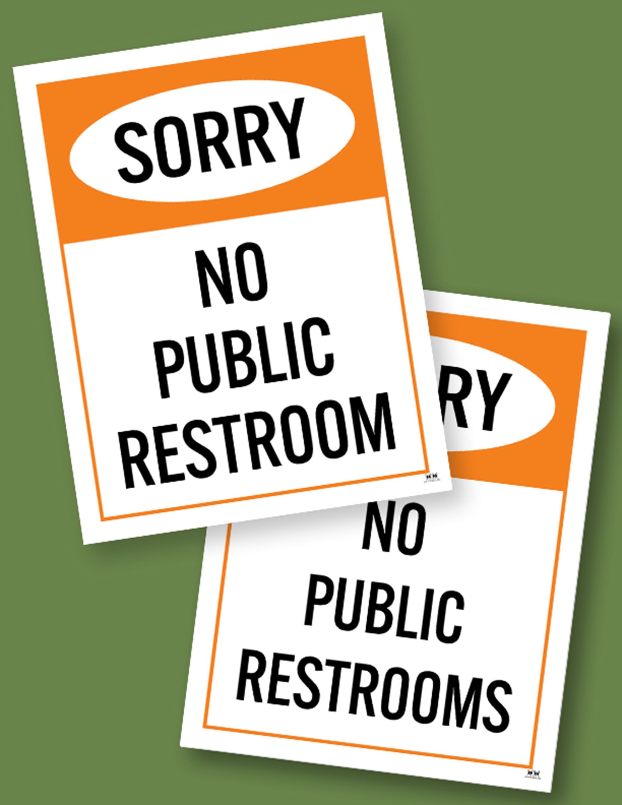 No Public Restroom Signs 15 FREE - Printable No Public Restroom Sign 14 