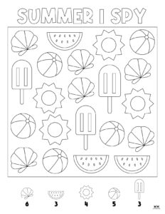 Summer I Spy - 4 FREE Printables | Printabulls