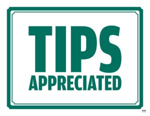 Tip Jar Signs - 12 FREE Printables - PrintaBulk