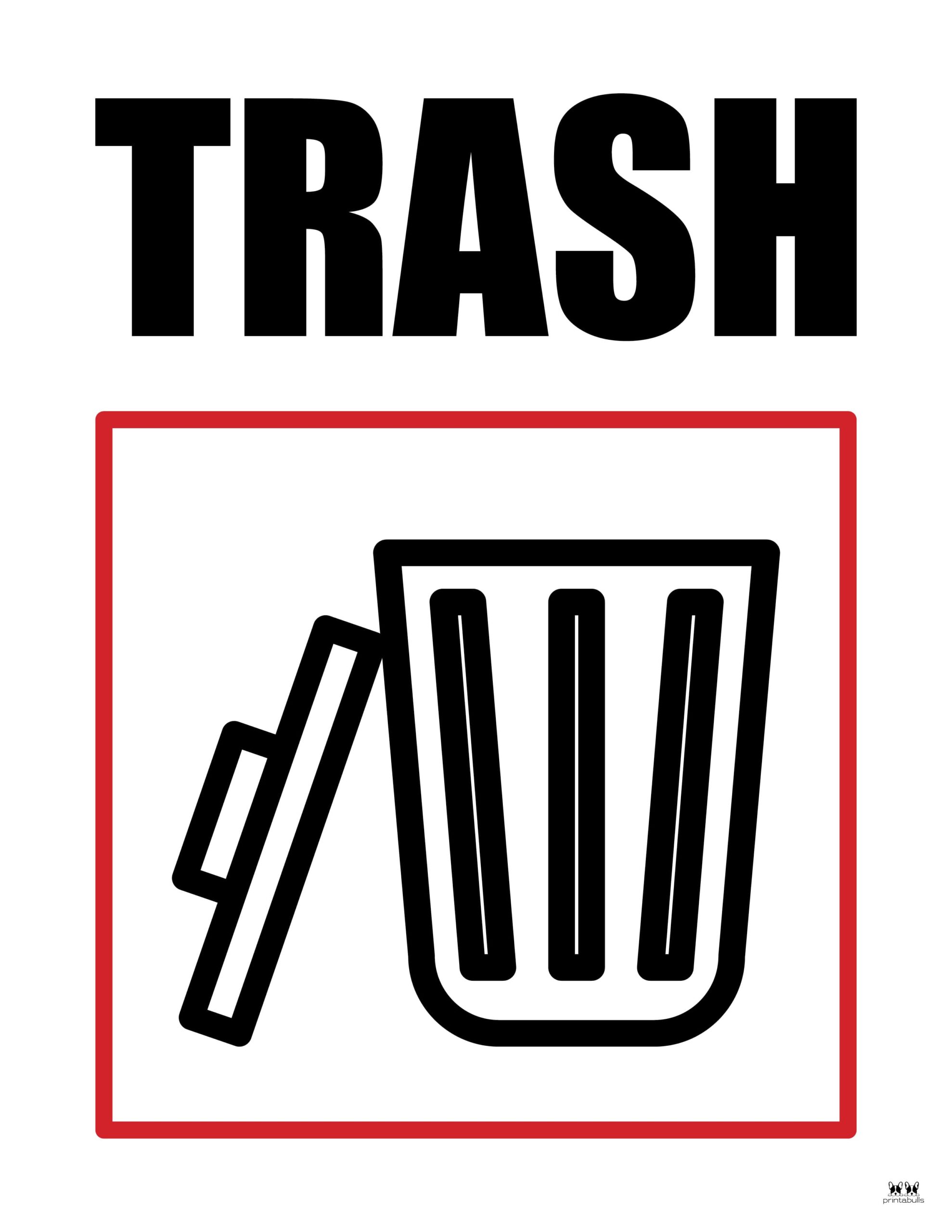 Trash Signs - 20 FREE Printables - PrintaBulk