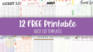 Guest List Templates - 12 FREE Printables | Printabulls