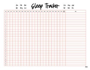 Sleep Trackers - 13 FREE Printables | Printabulls