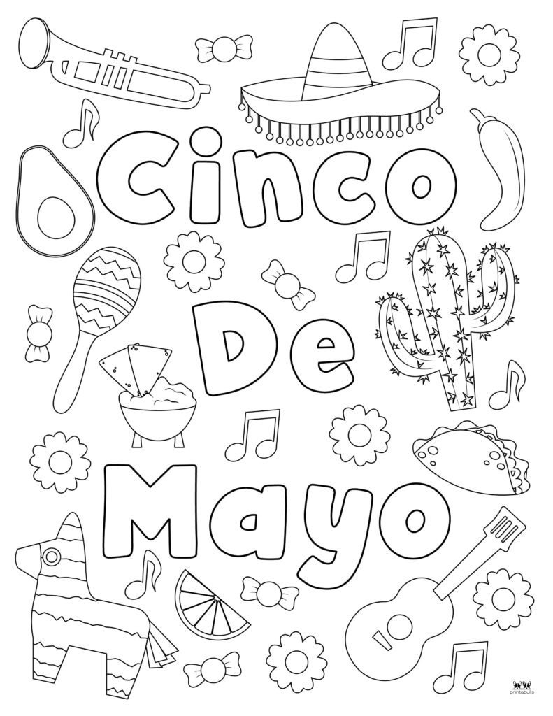 Free Printable Cinco De Mayo Coloring Pages 2025 