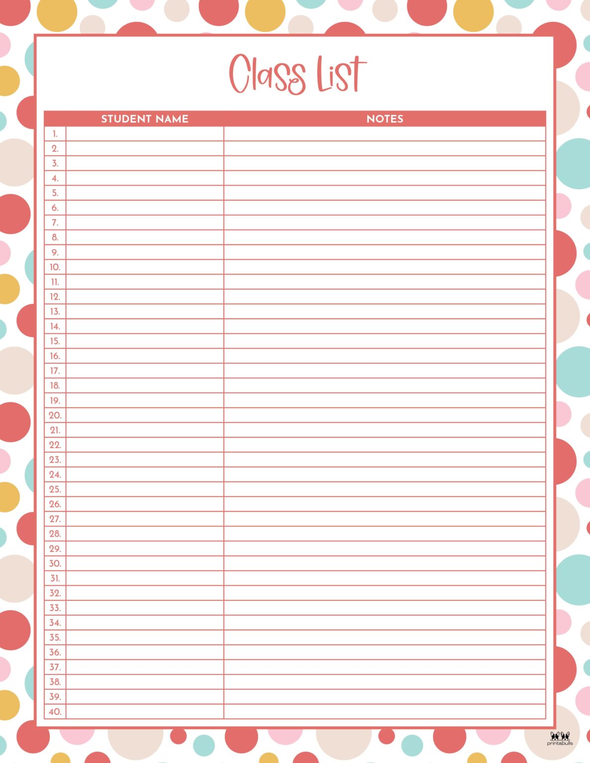 Class List Templates 12 Free Printables Printabulk Class List Templates 12 Free Printables Printabulk