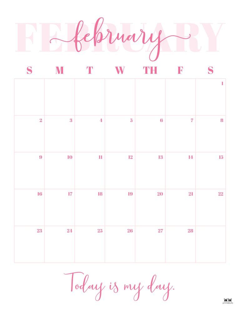 February 2025 Calendars 107 FREE Printables Printabulls