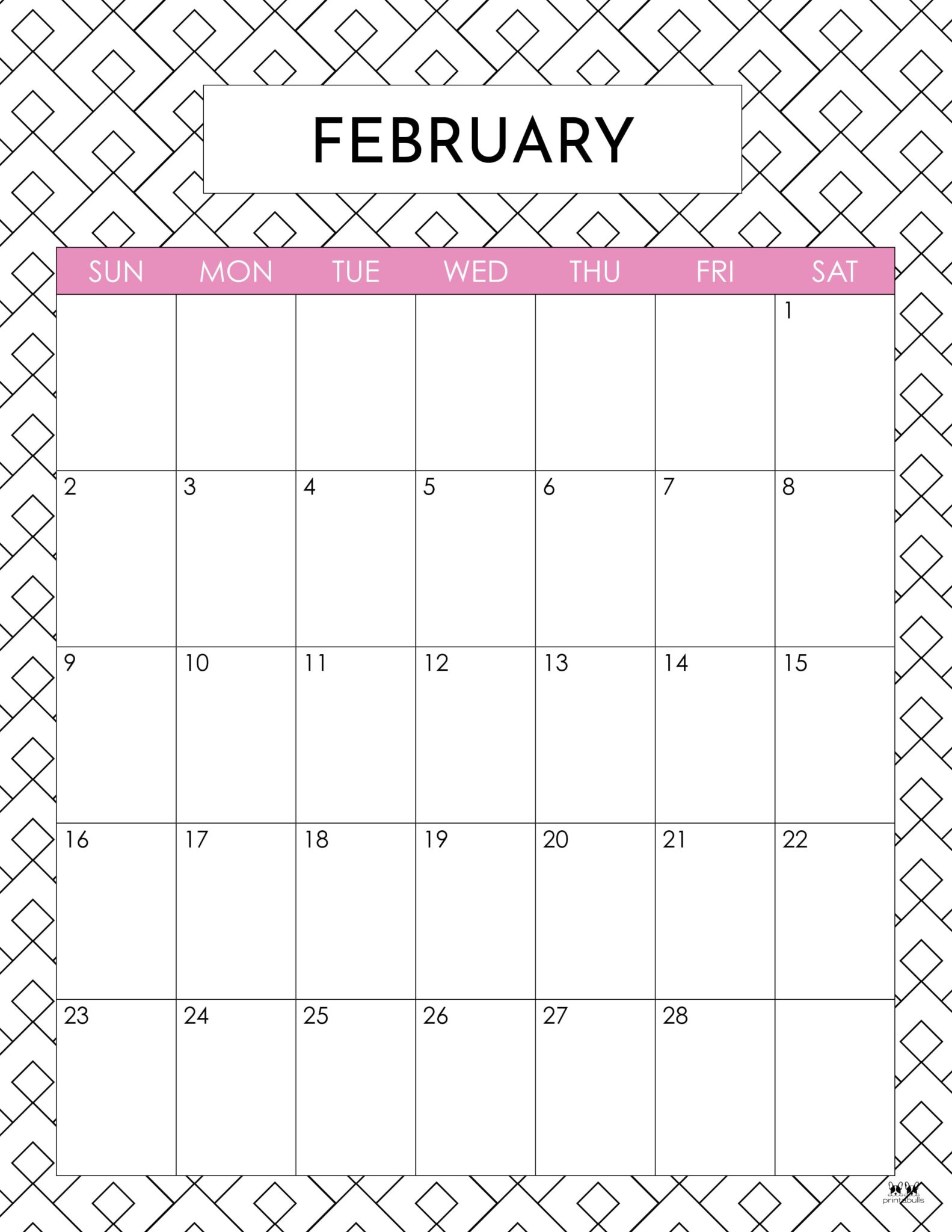 February 2025 Calendars - 107 FREE Printables | Printabulls