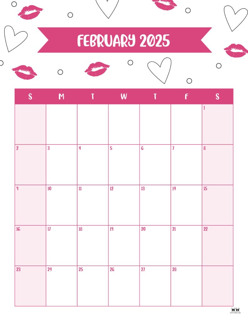 February 2025 Calendars - 107 FREE Printables | Printabulls