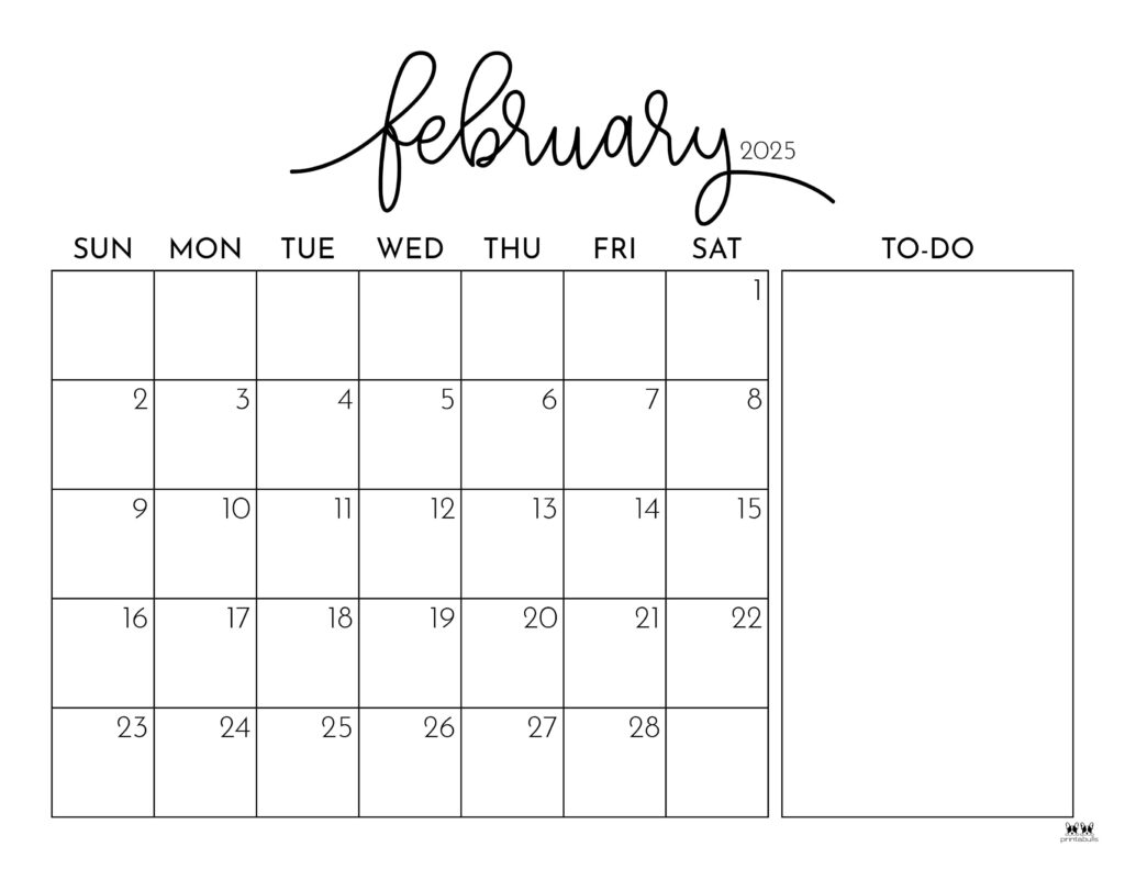 February 2025 Editable And Printable Calendar Calendar 2025 Printable