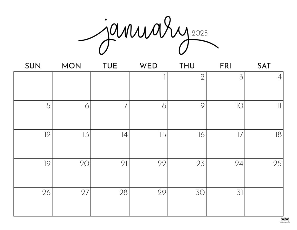 January 2025 Calendars 107 FREE Printables PrintaBulk