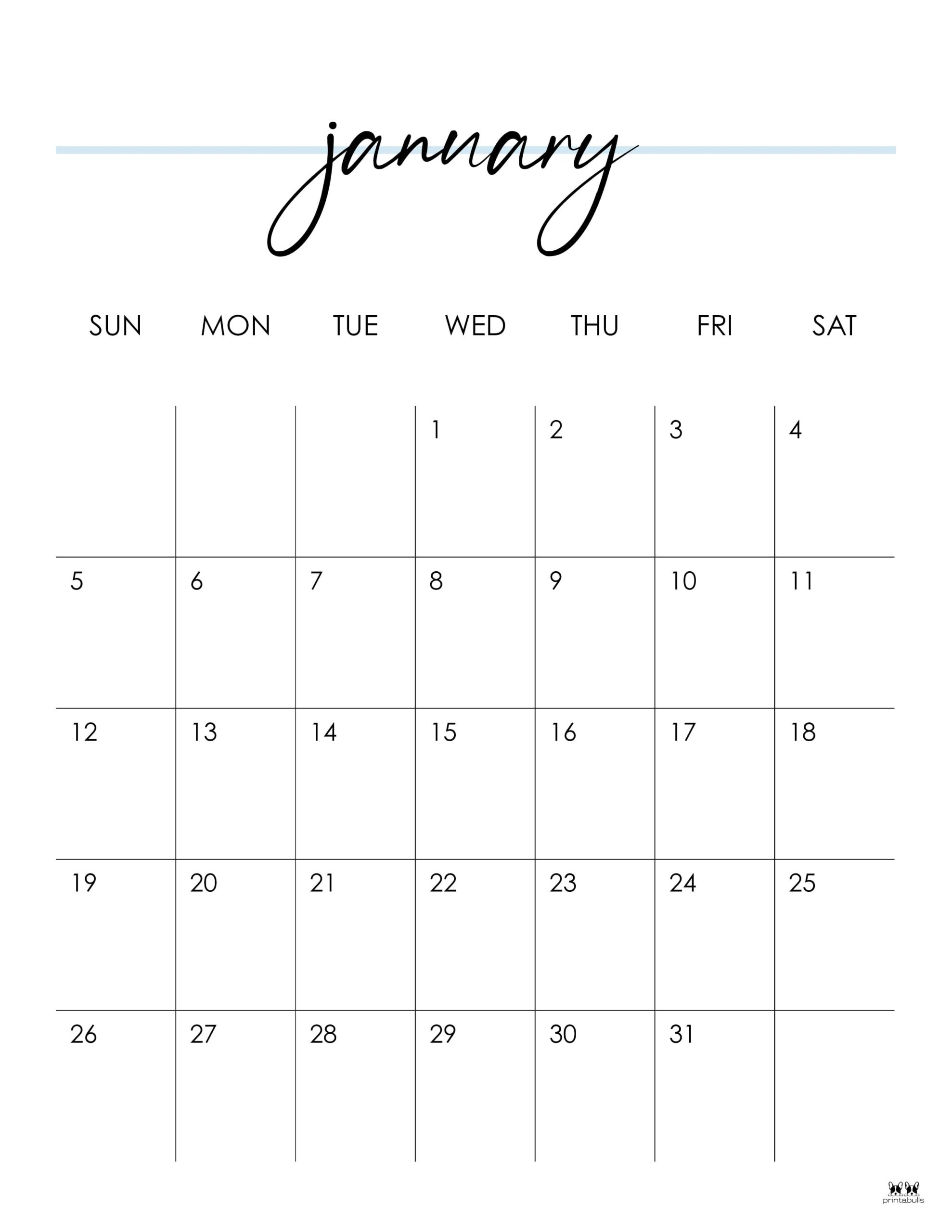 January 2025 Calendars 107 FREE Printables PrintaBulk
