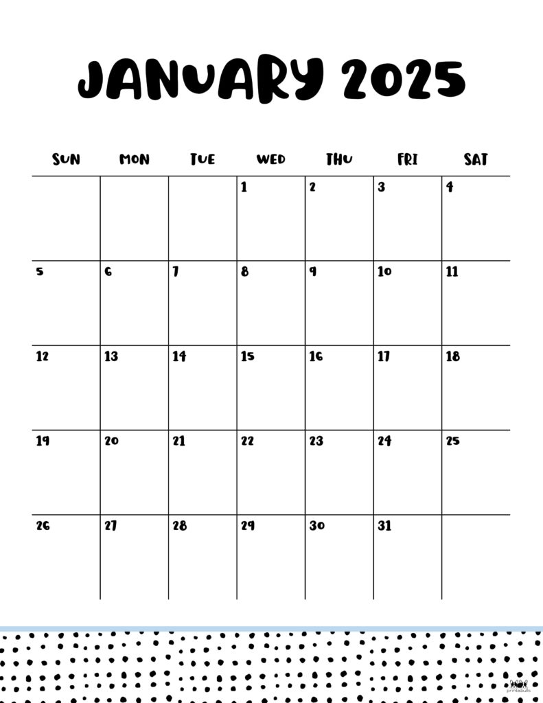 January 2025 Calendars 107 FREE Printables PrintaBulk